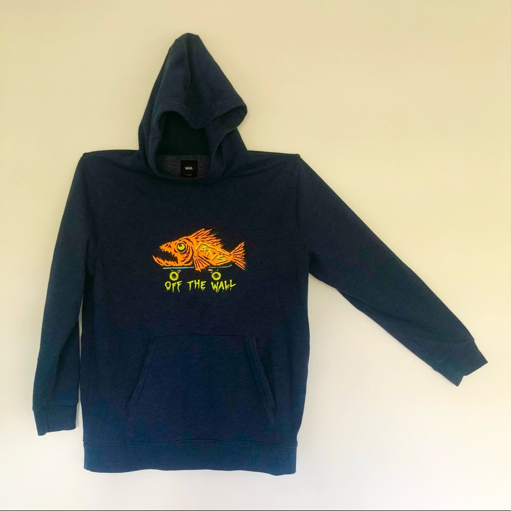 Great condition, vans off the wall fish hoodie.